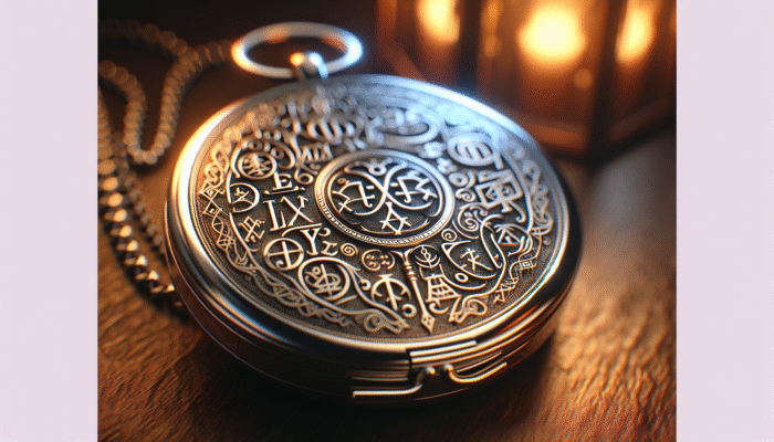 Engraved locket with initials, symbolising family connection and heritage.