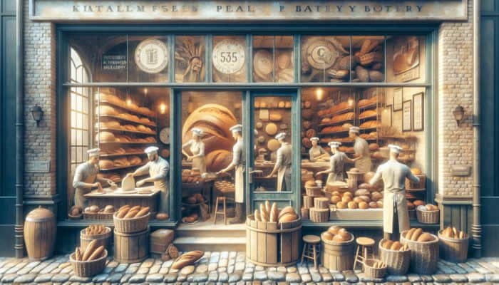 A thriving Plymouth bakery showcasing fresh bread and signage for local SEO visibility.