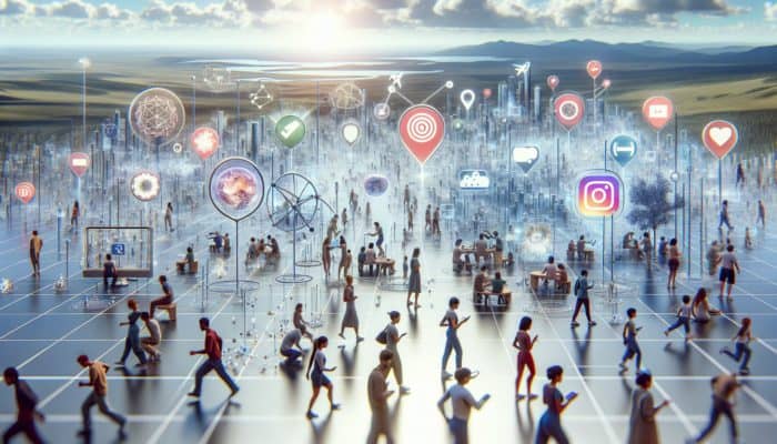 Optimise for Decision Moments: A diverse digital landscape with users on TikTok, Reddit, ChatGPT, Amazon; Google is minimised in the background.